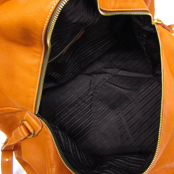 PRADA Leather Boston Bag in Orange - Picture 3 of 15